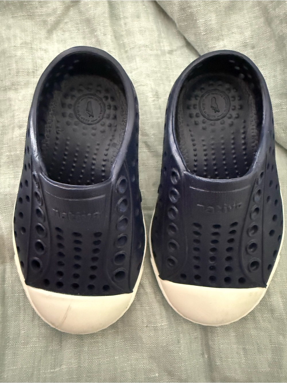 Native Slip-On Shoes in Navy and White